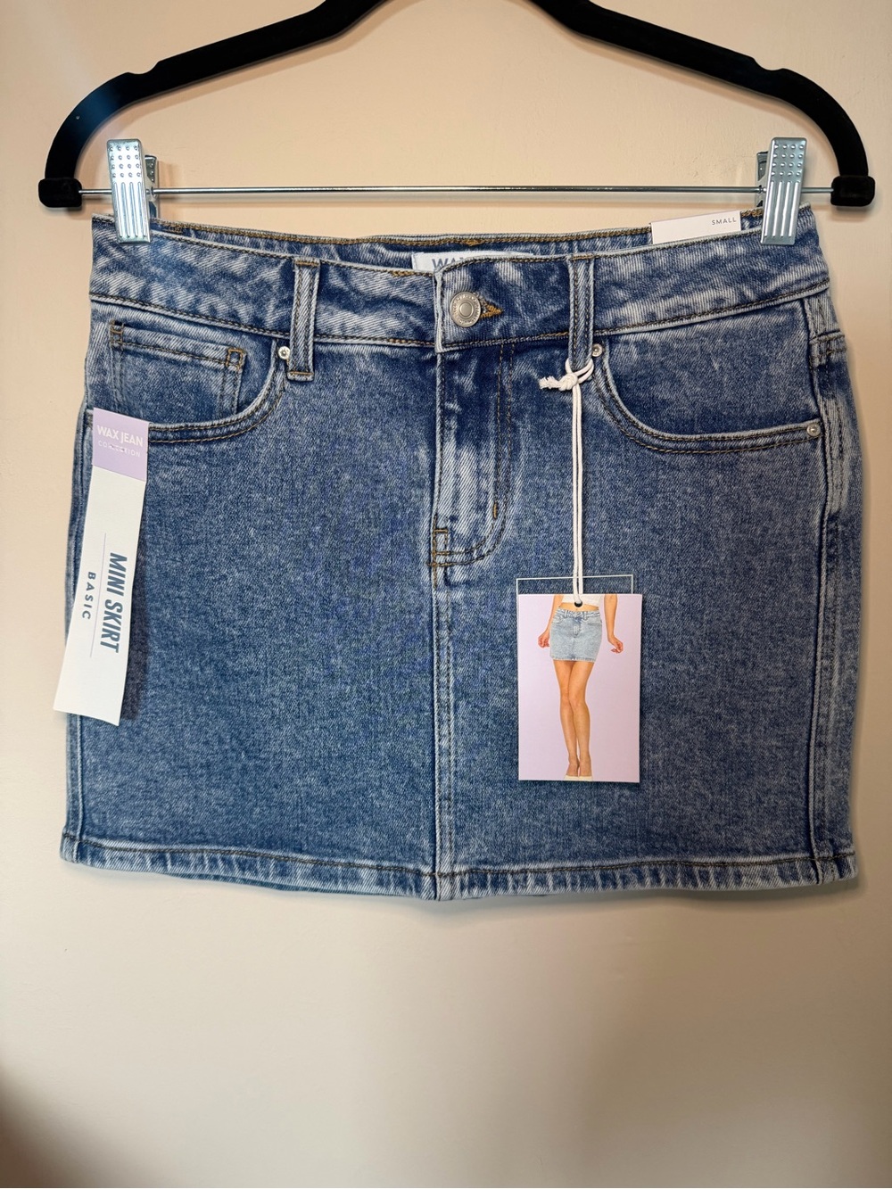 Wax Jean Collection Mini Denim Skirt